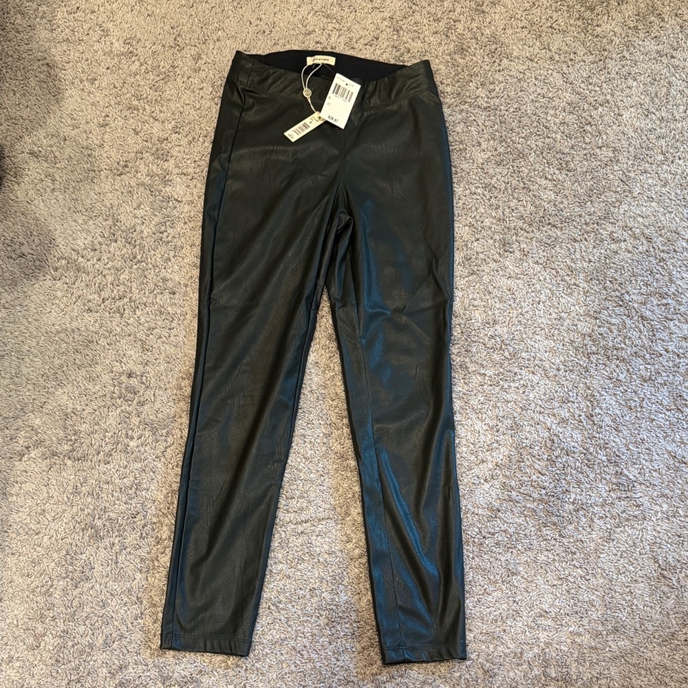 Black Faux Leather Leggings